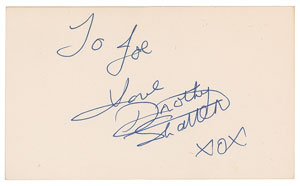 Lot #7158 Dorothy Stratten Signature