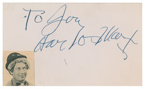 Lot #7221 Harpo Marx Signature - Image 1