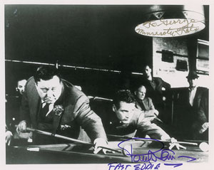 Lot #7227 Paul Newman and Minnesota Fats Signed Photograph - Image 1