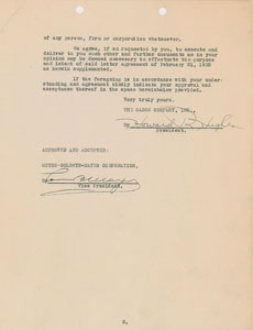 Lot #7138 Howard Hughes and Louis B. Mayer Document Signed - Image 2