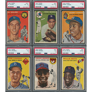 Lot #679  1954 Topps Near Complete Set of Cards