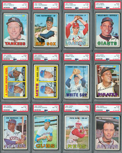Lot #688  1967 Topps HIGH GRADE Complete Set (609) with (14) PSA Graded - Image 1