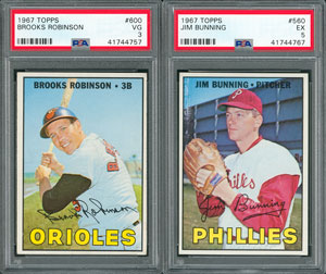 Lot #688  1967 Topps HIGH GRADE Complete Set (609) with (14) PSA Graded - Image 3
