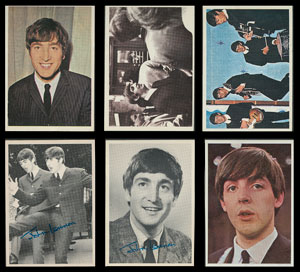 Lot #687  1964 Topps Beatles Complete and Near Complete Sets (4) with Rare Beatles Binder! - Image 1