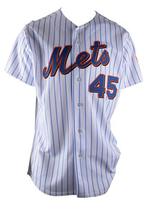 Lot #817 Pedro Martinez Game-Issued New York Mets Jersey - Image 1