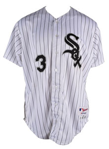 Lot #696 Harold Baines Game-Worn 2000 Chicago White Sox Jersey - Image 1