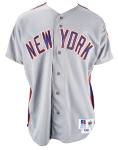Lot #750 Bobby Bonilla Game-Worn 1992 New York Mets Jersey - Image 1