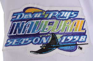 Lot #703 Wade Boggs Game-Worn 2001 Tampa Bay Devil Rays Jersey - Image 3