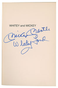 Lot #815 Mickey Mantle and Whitey Ford