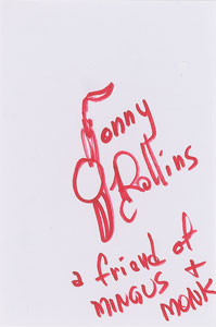Lot #452 Sonny Rollins - Image 1