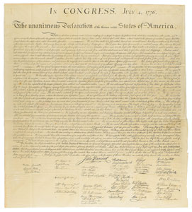 Lot #76  Declaration of Independence Force Print - Image 1