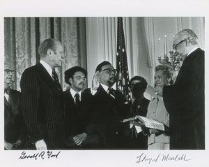 Lot #47 Gerald Ford and Thurgood Marshall - Image 1