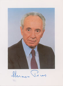 Lot #149  Israeli Prime Ministers: Peres and Sharon - Image 1