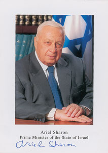 Lot #149  Israeli Prime Ministers: Peres and Sharon - Image 2