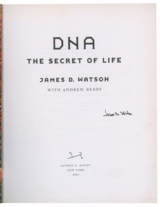 Lot #139  DNA: James D. Watson