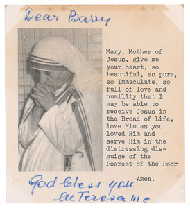 Lot #157  Mother Teresa