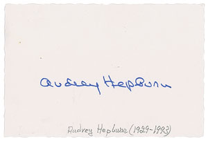 Lot #554 Audrey Hepburn - Image 1