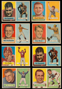 Lot #682  1957 Topps and 1961 Nu Card Football Near Sets - Image 1