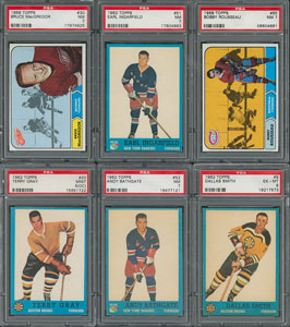 Lot #674  1951-69 Hockey Card Collection of (33) with (24) PSA Graded - Image 1