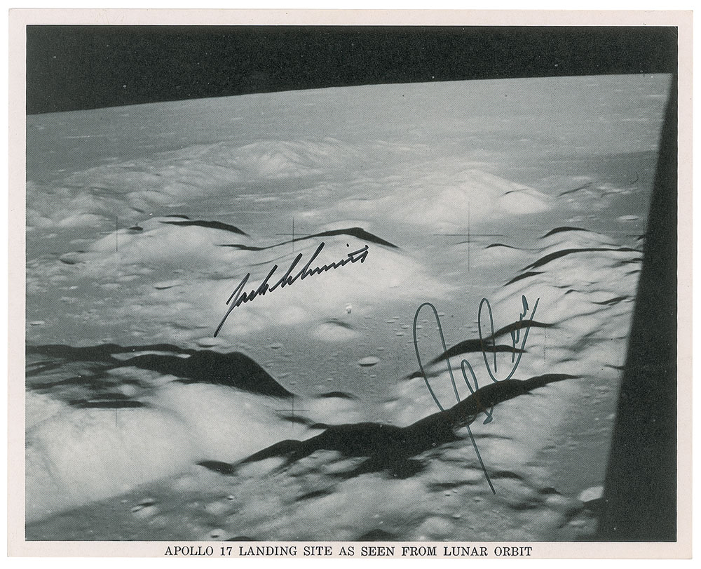 Lot #5258 Gene Cernan and Harrison Schmitt Signed Photograph