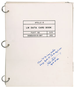 Lot #5243 Dave Scott’s Lunar Surface-Used LM Data Card Book - Image 1