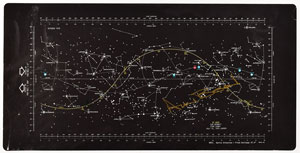Lot #5208 Alan Bean's Apollo-Soyuz Training Star Chart - Image 1