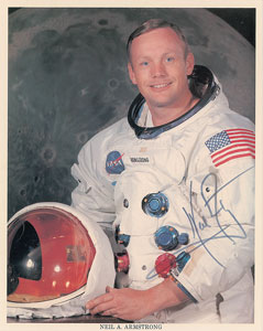 Lot #5187 Neil Armstrong Signed Photograph - Image 1