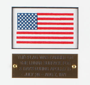 Lot #5240 Dave Scott's Apollo 15 Surface-Flown Flag and License Plate Display - Image 4