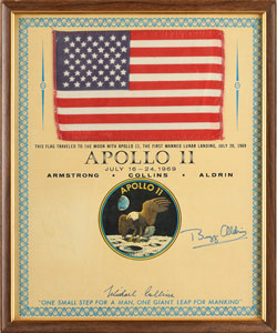 Lot #5177  Apollo 11 Flown Flag Display