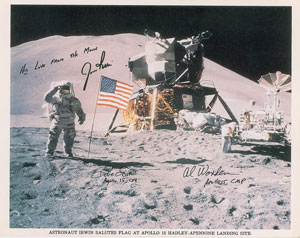 Lot #5308  Apollo 15 Signed Photograph - Image 1