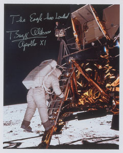 Lot #5277 Buzz Aldrin Signed Photograph - Image 1