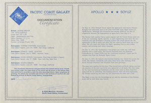 Lot #5340  Apollo-Soyuz Signed Print - Image 2