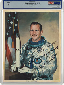 Lot #5160 Edward H. White II Signed Photograph (PSA/DNA 9) - Image 1