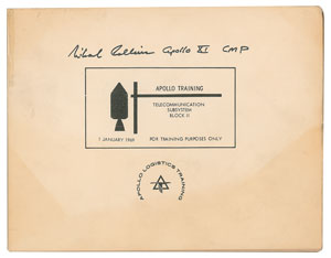 Lot #5194 Michael Collins Signed Training Manual - Image 1