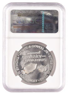 Lot #5217 James Lovell's Apollo 13 Franklin Mint Medallion - Image 2