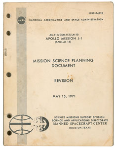 Lot #5234  Apollo 15 Mission Science Planning Document - Image 1