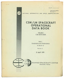 Lot #5144  CSM/LM Spacecraft Operational Data Book - Image 2