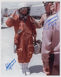 Lot #5015 Valentina Tereshkova and Alexey Leonov Signed Photograph