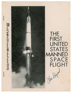 Lot #5045 Alan Shepard Signed Program - Image 1