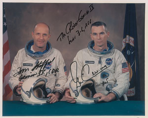 Lot #5057  Gemini 9 Signed Photograph