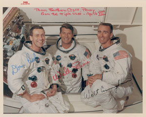 Lot #5162  Apollo 7 Signed Photograph