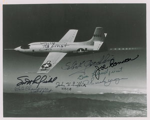 Lot #5020  X-1 Test Pilots Multi-Signed Photograph - Image 1
