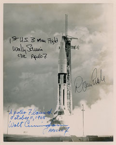 Lot #5161  Apollo 7 Signed Photograph - Image 1