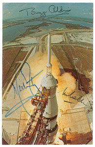 Lot #5184  Apollo 11 Signed Postcard