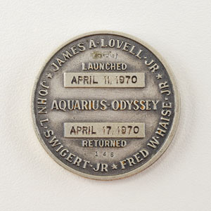 Lot #5219 Jack Swigert's Flown Apollo 13 Robbins Medal - Image 2
