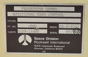 Lot #5379  Space Shuttle Rotational Hand Controller Protective Cover - Image 4