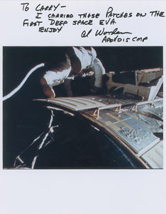 Lot #5245 Al Worden's Apollo 15 Flown Spacesuit Patch - Image 3