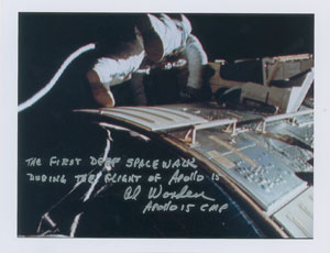 Lot #5245 Al Worden's Apollo 15 Flown Spacesuit Patch - Image 4