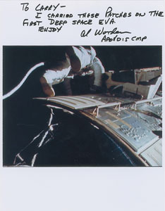 Lot #5245 Al Worden's Apollo 15 Flown Spacesuit Patch - Image 5