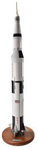 Lot #5069 Charlie Duke and Edgar Mitchell Signed Saturn V 1/100 Model - Image 1
